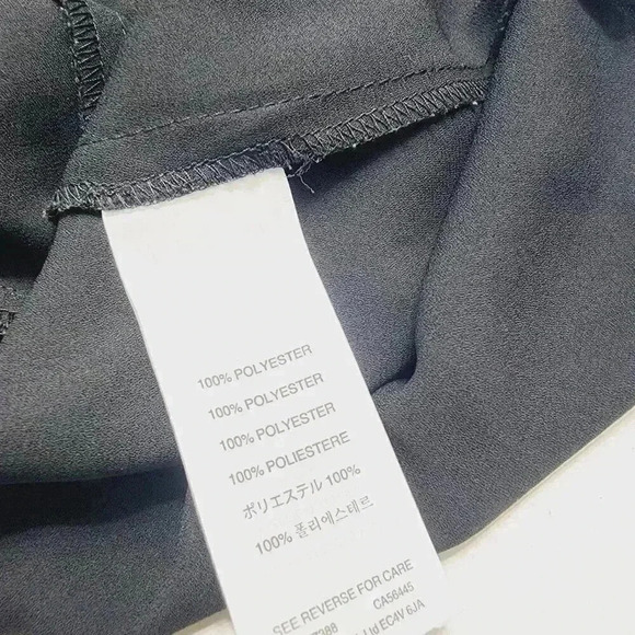 J. Crew Chiffon Long sleeve Blouse Size 6 Braided Crewneck slit 2729P - Picture 6 of 7